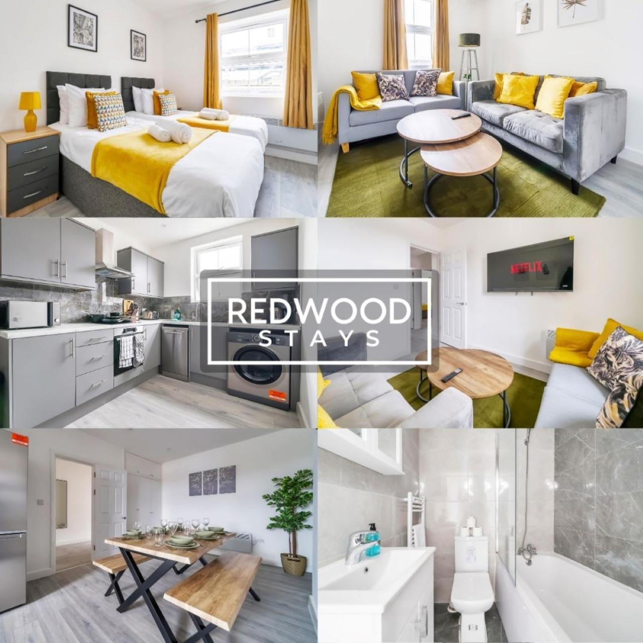 Brand New, 2 Bed 1 Bath, Modern Town Center Apartment, Free Wifi & Netflix By Redwood Stays Алдършот Екстериор снимка